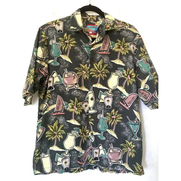 Reyn Spooner Shirt Button Short Sleeve Hawaiian S - Picture 1 of 4